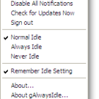 How to remain Always Idle on Google Talk