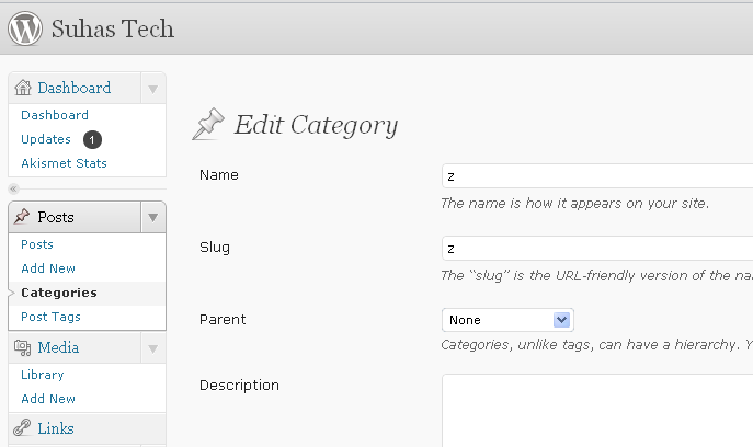 category page wordpress